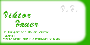 viktor hauer business card